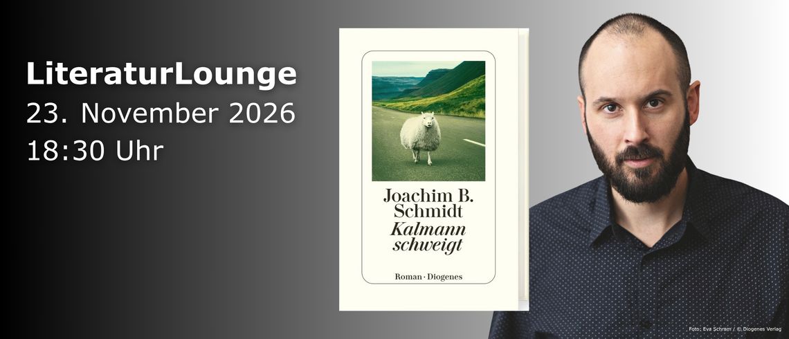LiteraturLounge am 23.11. mit dem Autor von "Kalmann schweigt"